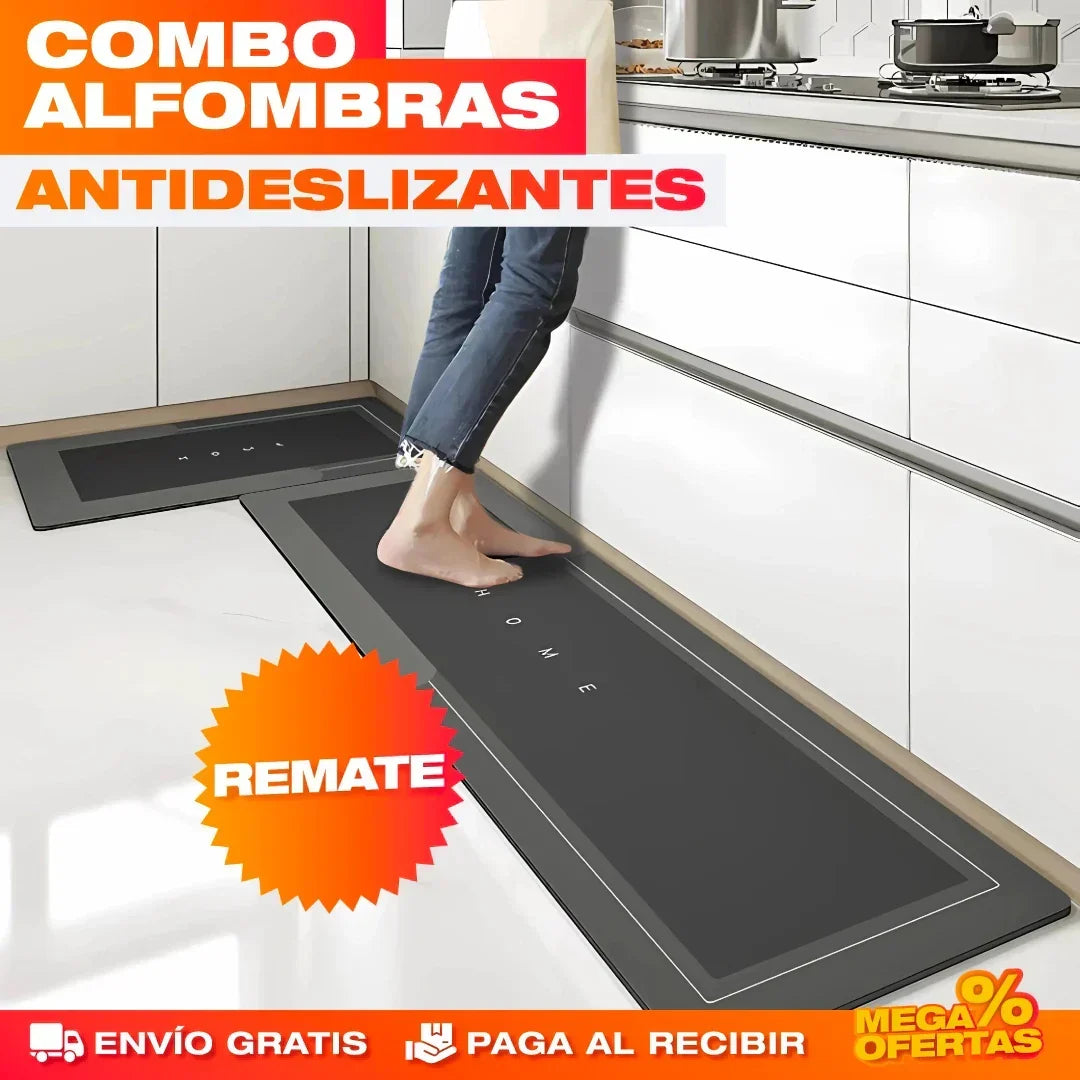 Alfombras Antideslizantes Súper Absorbentes para Cocina y Baño – Combo x2